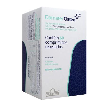 Suplemento Vitamínico Cálcio Damater Osteo Com 60 Comprimidos