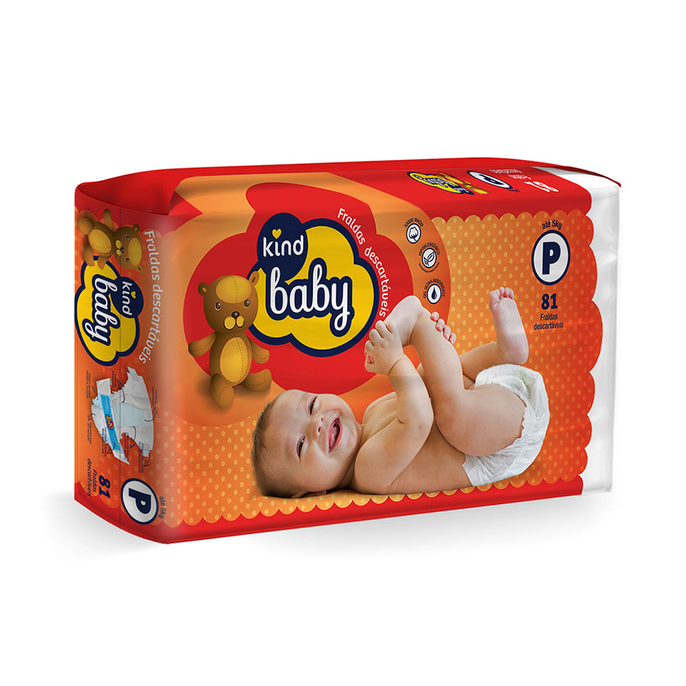 Encontraproduto.com.br - KIND BABY FRALDA DESCARTAVEL INFANTIL HIPER BABY P x 81