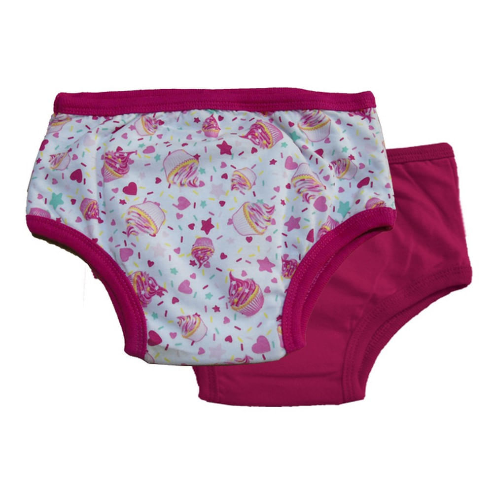 Conjunto de Desfralde - 2 Cuecas de Transição - Cupcake - EcoBabies