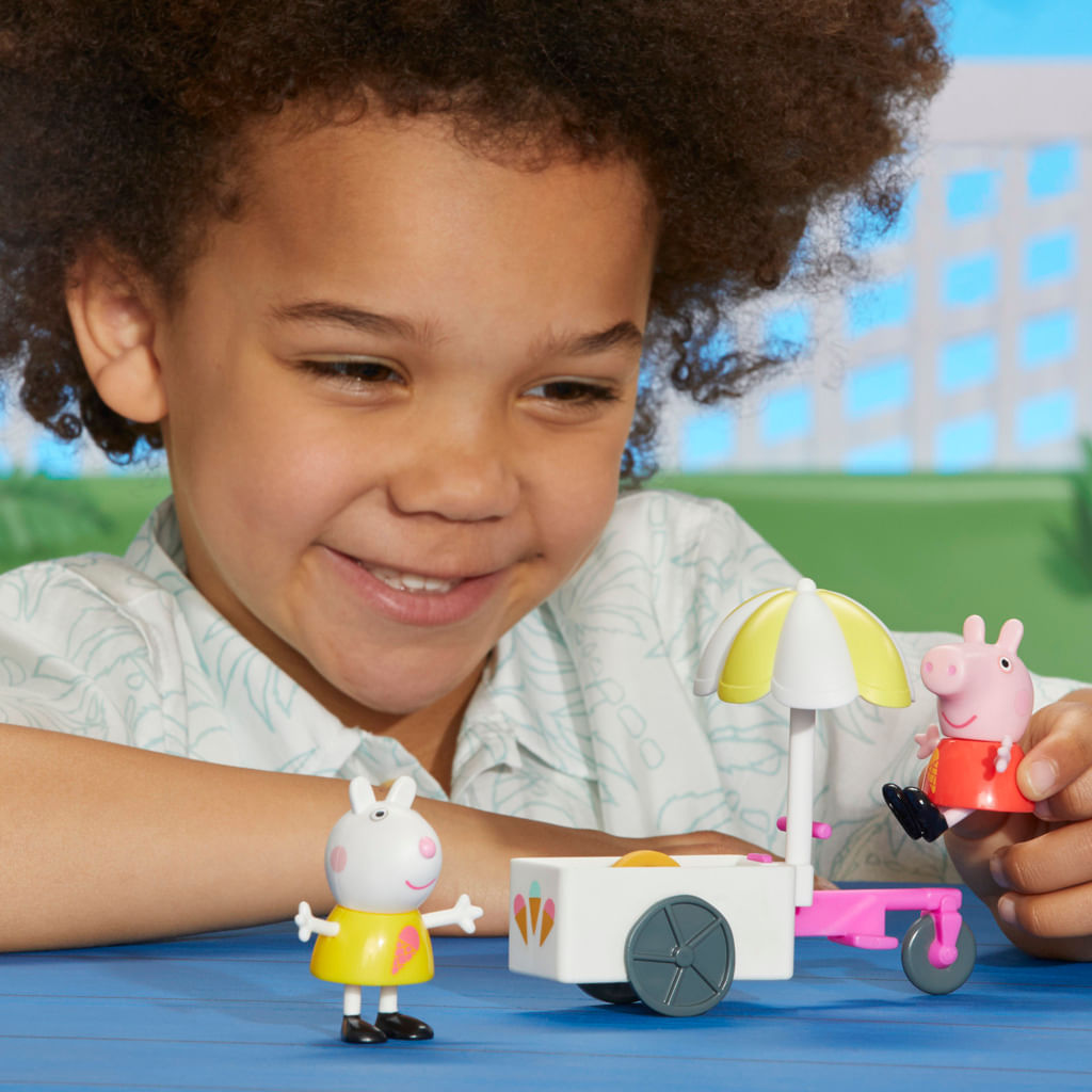 Conjunto de Figuras - Peppa Pig - Carrinho de Sorvete da Peppa - Hasbro
